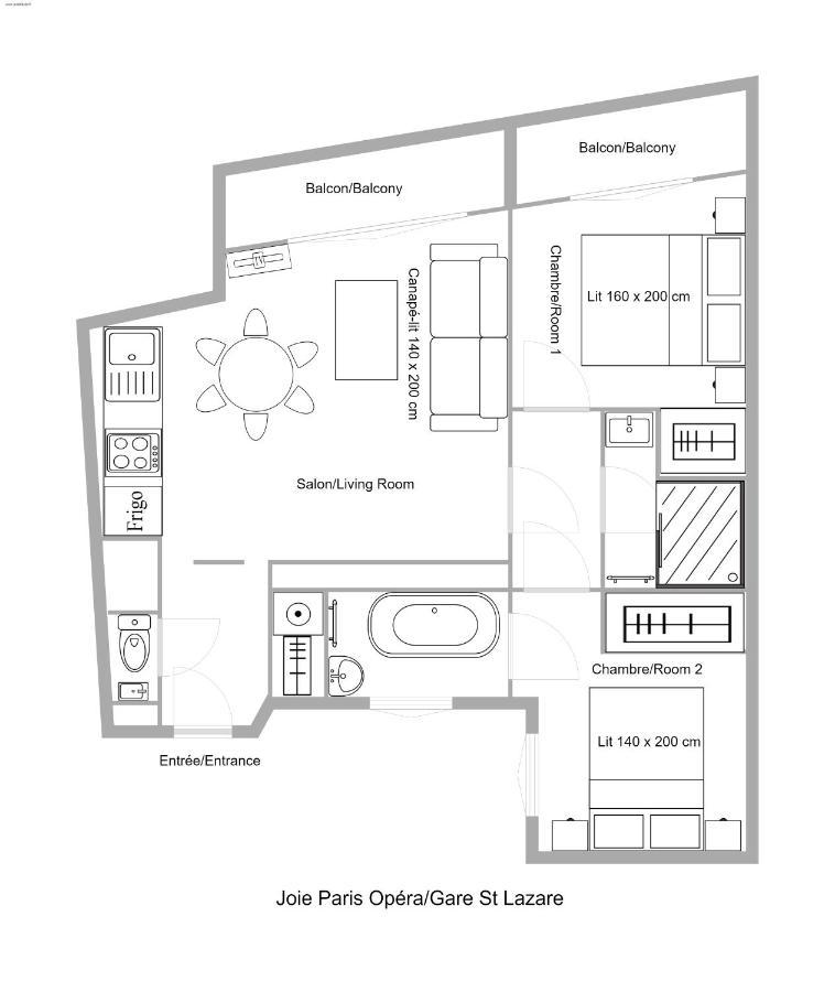Joie Paris Opera - Gare St Lazare Appartement Buitenkant foto